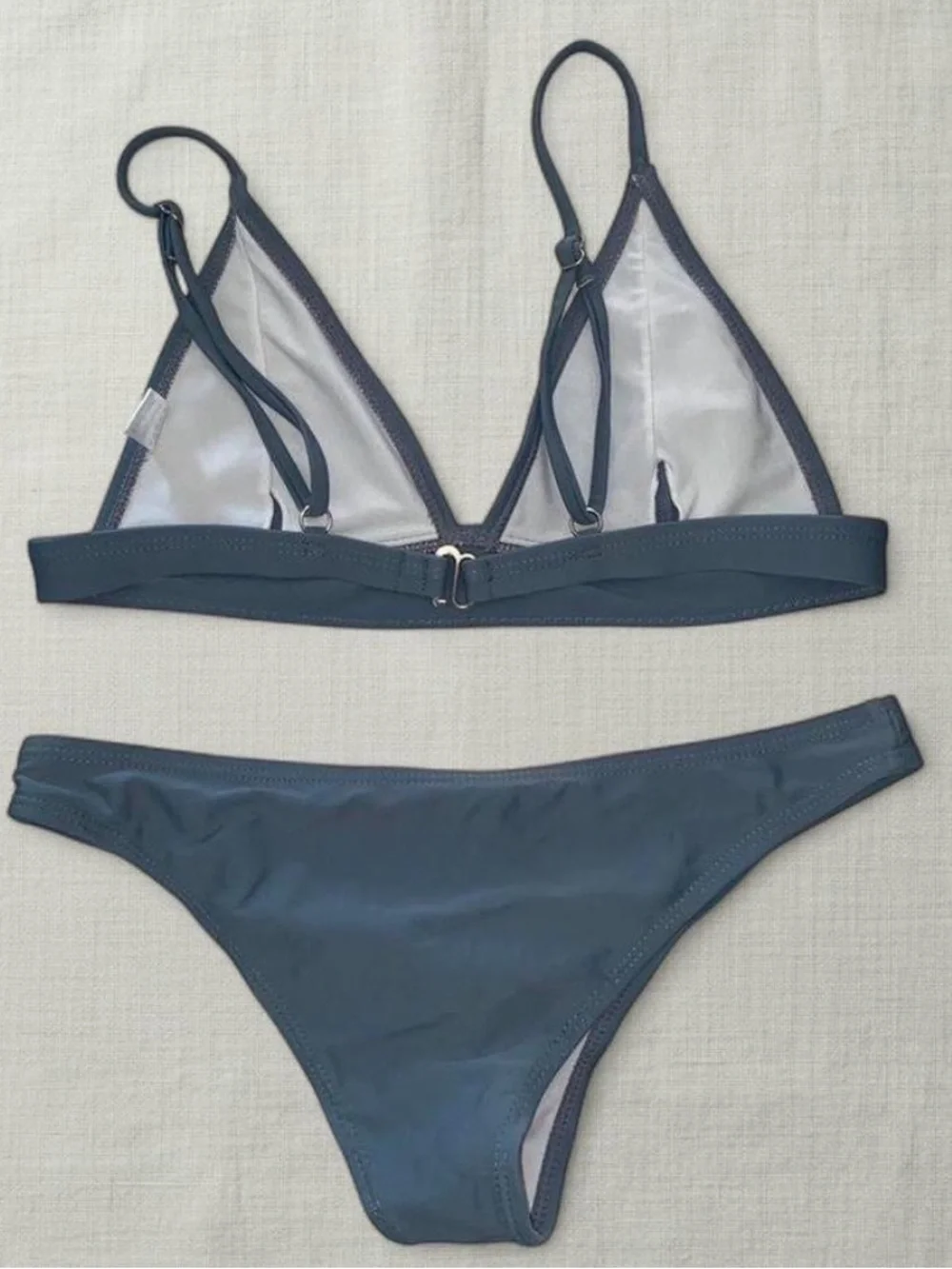 Extreme Cheeky Women’s Blue Triangle Bikini Set - Picture 4 of 6